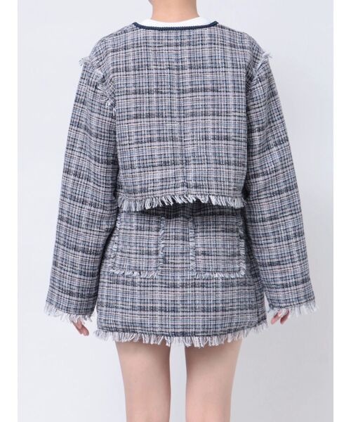 jouetie（ジュエティ）の「コンパクトツイードジャケット【セットアップ対応】（テーラードジャケット・レディース・ネイビー/オフホワイト・MEDIUM）」の20枚目の写真