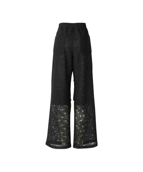 HYSTERIC GLAMOUR（ヒステリックグラマー）の「FLAME LOGO柄ジャカード ニータックワイドパンツ（その他パンツ・レディース・ブラック系その他/レッド系その他・MEDIUM/SMALL）」の4枚目の写真