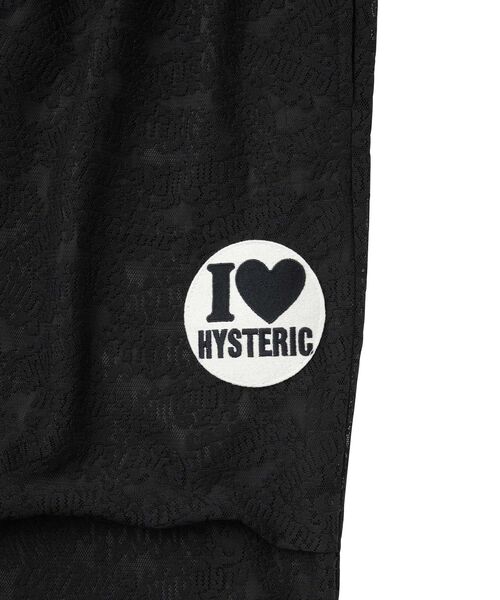 HYSTERIC GLAMOUR（ヒステリックグラマー）の「FLAME LOGO柄ジャカード ニータックワイドパンツ（その他パンツ・レディース・ブラック系その他/レッド系その他・MEDIUM/SMALL）」の5枚目の写真