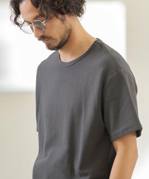Magine（マージン）の「mt8821-SPAN FRAISE SHORT SLEEVE CUT SEW Tシャツ（Tシャツ/カットソー・メンズ・ホワイト/ブラック/チャコール・44/46/48）」の10枚目の写真