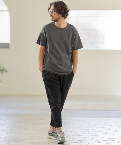 Magine（マージン）の「mt8821-SPAN FRAISE SHORT SLEEVE CUT SEW Tシャツ（Tシャツ/カットソー・メンズ・ホワイト/ブラック/チャコール・44/46/48）」の15枚目の写真