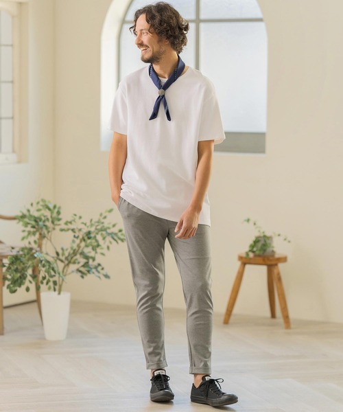 Magine（マージン）の「mt8821-SPAN FRAISE SHORT SLEEVE CUT SEW Tシャツ（Tシャツ/カットソー・メンズ・ホワイト/ブラック/チャコール・44/46/48）」の13枚目の写真