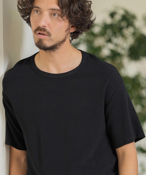 Magine（マージン）の「mt8821-SPAN FRAISE SHORT SLEEVE CUT SEW Tシャツ（Tシャツ/カットソー・メンズ・ホワイト/ブラック/チャコール・44/46/48）」の8枚目の写真