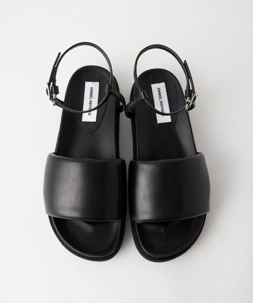EMMEL REFINES ブラック ストラップサンダル M EMMEL REFINES ブラック ストラップサンダル M（UNITED ARROWS