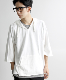 WEGO | WEGO/5分袖カットオフプルパーカー(パーカー)