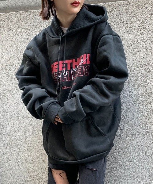 SHEPP(シープ)の「ロゴ ビッグシルエットパーカー(パーカー・レディース・ピンク/ホワイト/ブラック・XXX-LARGE/XL/M)」の2枚目の写真