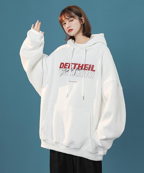 SHEPP(シープ)の「ロゴ ビッグシルエットパーカー(パーカー・レディース・ピンク/ホワイト/ブラック・XXX-LARGE/XL/M)」の4枚目の写真