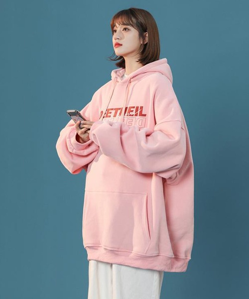 SHEPP(シープ)の「ロゴ ビッグシルエットパーカー(パーカー・レディース・ピンク/ホワイト/ブラック・XXX-LARGE/XL/M)」の9枚目の写真