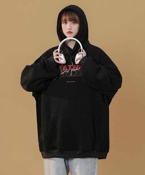 SHEPP(シープ)の「ロゴ ビッグシルエットパーカー(パーカー・レディース・ピンク/ホワイト/ブラック・XXX-LARGE/XL/M)」の11枚目の写真