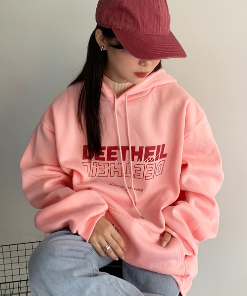 SHEPP(シープ)の「ロゴ ビッグシルエットパーカー(パーカー・レディース・ピンク/ホワイト/ブラック・XXX-LARGE/XL/M)」の16枚目の写真