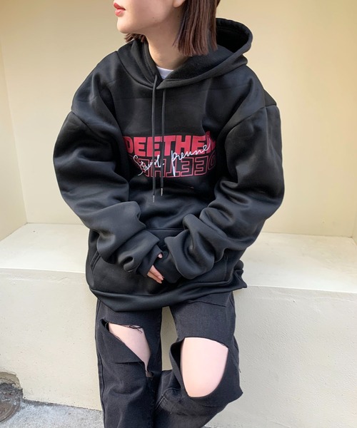 SHEPP(シープ)の「ロゴ ビッグシルエットパーカー(パーカー・レディース・ピンク/ホワイト/ブラック・XXX-LARGE/XL/M)」の20枚目の写真