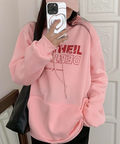 SHEPP(シープ)の「ロゴ ビッグシルエットパーカー(パーカー・レディース・ピンク/ホワイト/ブラック・XXX-LARGE/XL/M)」の21枚目の写真