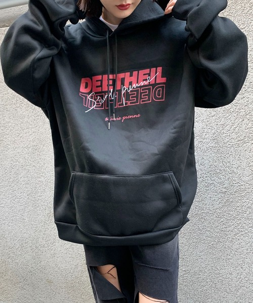 SHEPP(シープ)の「ロゴ ビッグシルエットパーカー(パーカー・レディース・ピンク/ホワイト/ブラック・XXX-LARGE/XL/M)」の22枚目の写真