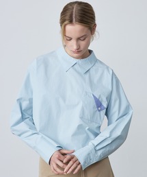 ブラウス シャツ 「ZOZOCM板垣李光人さん着用」「ELOOPS」グラデーションニュアンスプリント ナローシャツ レディース メンズ ブラウス シャツ 「ZOZOCM板垣李光人さん着用」「ELOOPS