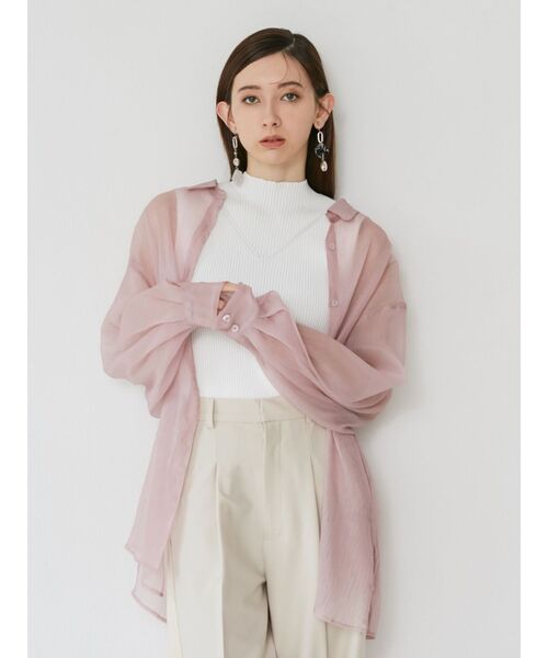 MURUA(ムルーア)の「ハイネックノースリーブニット(ニット/セーター・レディース・ホワイト/ブルー/オレンジ/ブラック・FREE)」の7枚目の写真