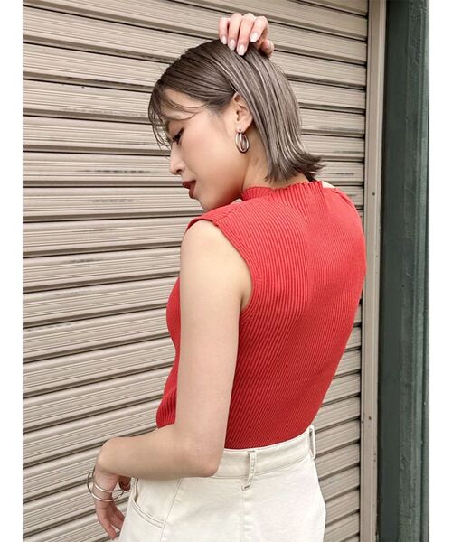 MURUA(ムルーア)の「ハイネックノースリーブニット(ニット/セーター・レディース・ホワイト/ブルー/オレンジ/ブラック・FREE)」の21枚目の写真