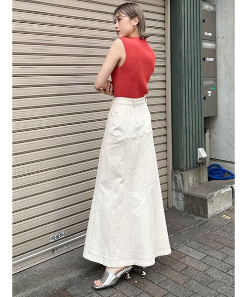 MURUA(ムルーア)の「ハイネックノースリーブニット(ニット/セーター・レディース・ホワイト/ブルー/オレンジ/ブラック・FREE)」の22枚目の写真