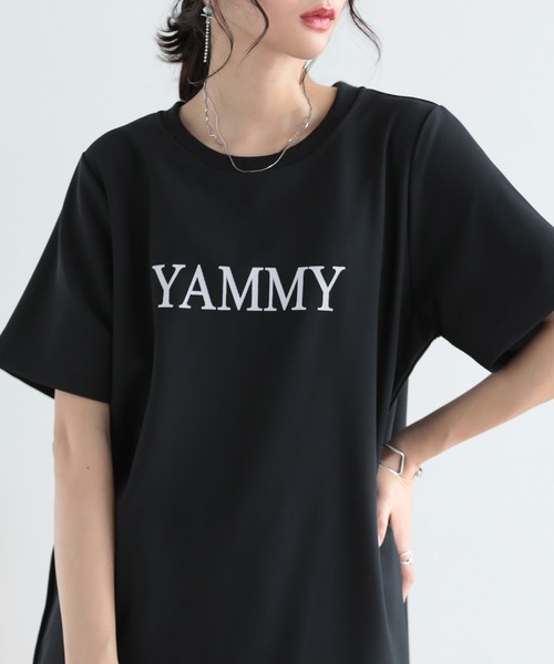 SUNFLOWER EIGHT(サンフラワーエイト)の「Tシャツワンピース(ワンピース・レディース・ライトベージュ/ライトブラウン/ミント/ブラック・M/L)」の6枚目の写真