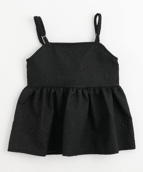 URBAN CHERRY（アーバンチェリー）の「【前後2way】レースアップジャガードキャミチュニック（キャミソール・キッズ・ブラック/アイボリー/ブルー・110cm/120cm/130cm/140cm/150cm）」の13枚目の写真