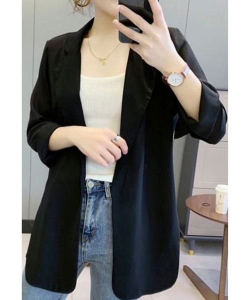 Miniministore(ミニミニストア)の「ジャケット レディース 春夏 アウター(テーラードジャケット・レディース・ホワイト/ブラック・L/XL)」の7枚目の写真