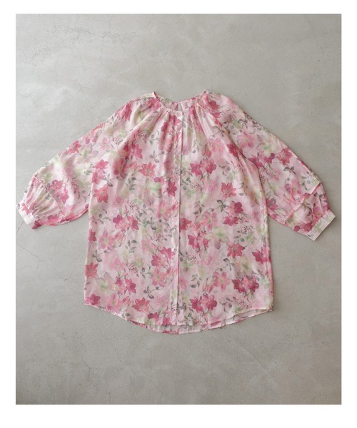 cawaii(カワイイ)の「愛らしいピンクの花が微笑むエアリーなシアーチュニック(チュニック・レディース・ピンク・FREE)」の17枚目の写真