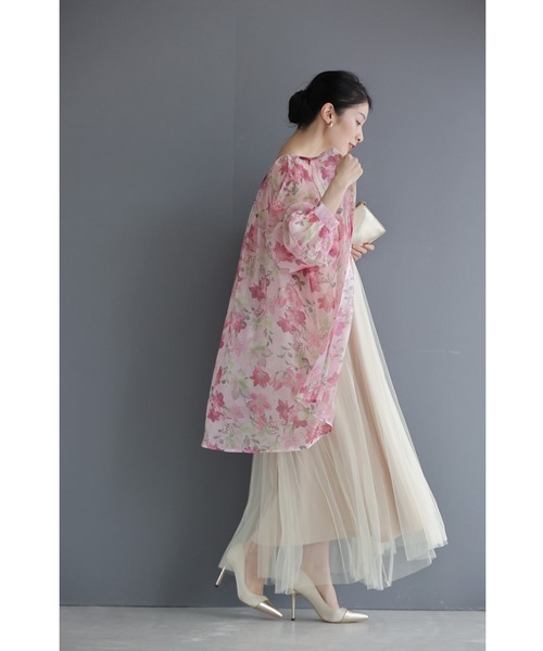 cawaii(カワイイ)の「愛らしいピンクの花が微笑むエアリーなシアーチュニック(チュニック・レディース・ピンク・FREE)」の18枚目の写真
