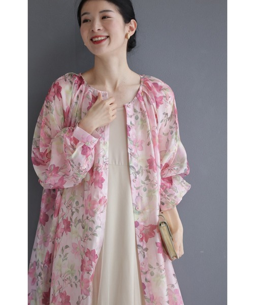 cawaii(カワイイ)の「愛らしいピンクの花が微笑むエアリーなシアーチュニック(チュニック・レディース・ピンク・FREE)」の19枚目の写真