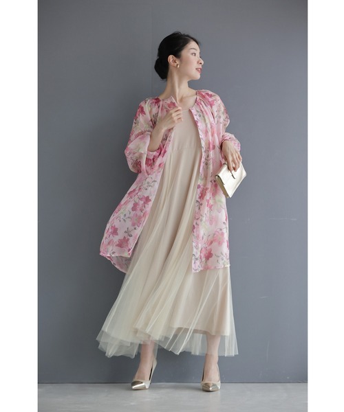 cawaii(カワイイ)の「愛らしいピンクの花が微笑むエアリーなシアーチュニック(チュニック・レディース・ピンク・FREE)」の14枚目の写真