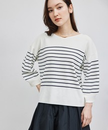 ROPE' | 綿アセテート総針後ろボタンニット(ニット/セーター)