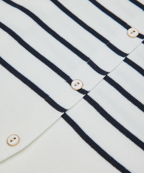 ROPE'（ロペ）の「綿アセテート総針後ろボタンニット（ニット/セーター・レディース・ネイビー/ホワイト系その他/ベージュ系その他・FREE）」の17枚目の写真