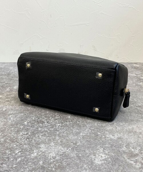 fredy emue（フレディエミュ）の「テープショルダーレザーボストンバッグ（ボストンバッグ・レディース・ベージュ/ブラック・FREE）」の14枚目の写真