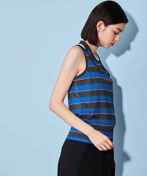 CITEN（シテン）の「＜CITEN＞マルチボーダー レイヤー タンクトップ（タンクトップ・レディース・ロイヤルブルー/オフホワイト/オリーブ・FREE）」の8枚目の写真
