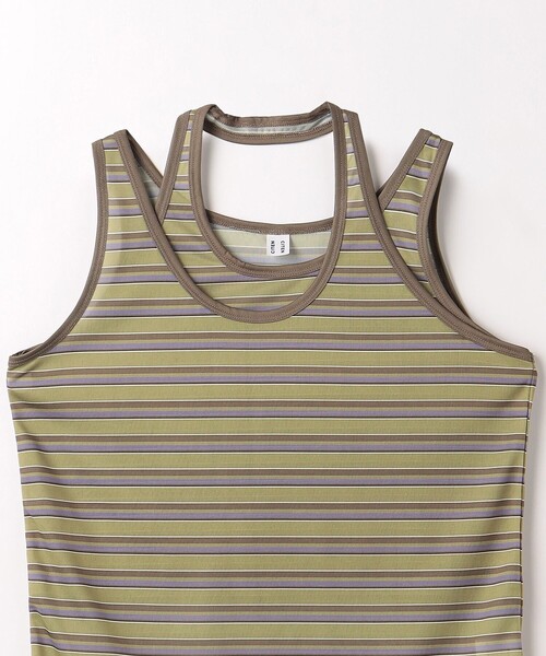 CITEN（シテン）の「＜CITEN＞マルチボーダー レイヤー タンクトップ（タンクトップ・レディース・ロイヤルブルー/オフホワイト/オリーブ・FREE）」の22枚目の写真
