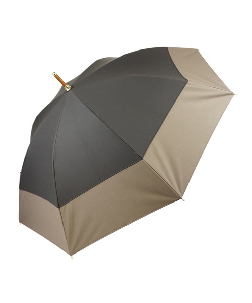 【セール】完全遮光 UVカット100% 日傘 Paraffi パラフィ 無地切替（長傘）｜macocca（マコッカ）長傘