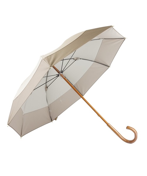 【セール】完全遮光 UVカット100% 日傘 Paraffi パラフィ 無地切替（長傘）｜macocca（マコッカ）