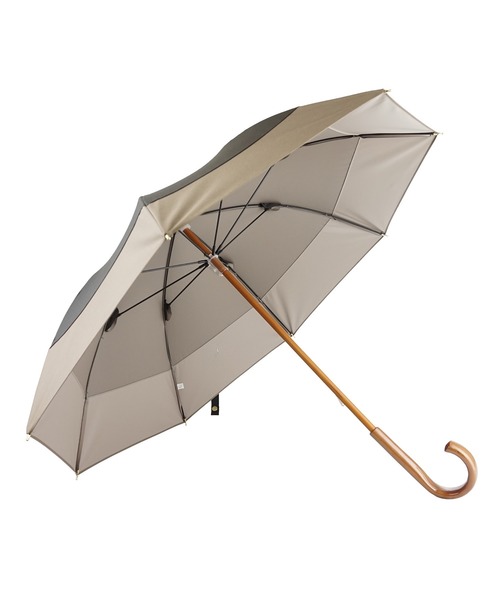 【セール】完全遮光 UVカット100% 日傘 Paraffi パラフィ 無地切替（長傘）｜macocca（マコッカ）