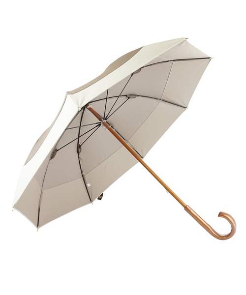 【セール】完全遮光 UVカット100% 日傘 Paraffi パラフィ 無地切替（長傘）｜macocca（マコッカ）