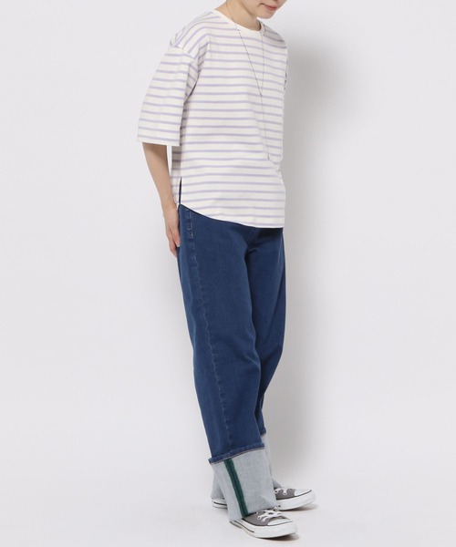 GLOBAL WORK(グローバルワーク)の「低身長スタッフ企画/カラーステッチデニム/EiiS/996508(デニムパンツ・レディース・ブルー/ネイビー・XS/S)」の12枚目の写真