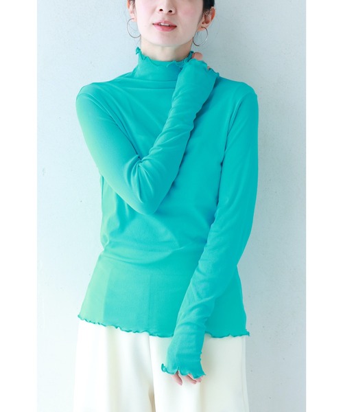 cawaii（カワイイ）の「気分が上がる キャンディーカラーインナー（Tシャツ/カットソー・レディース・ライトグリーン/ライトブルー/オレンジ・FREE）」の3枚目の写真