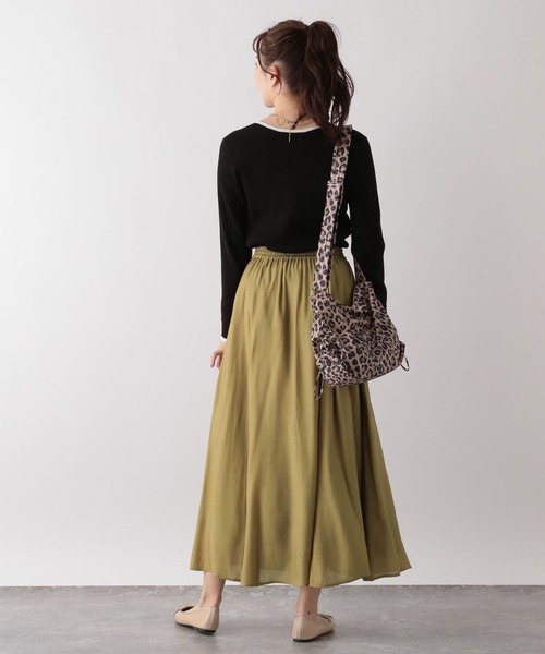 GLOBAL WORK（グローバルワーク）の「シアーボリュームフレアスカート/991705（スカート・レディース・イエロー/ブラック/ブルー・FREE）」の9枚目の写真