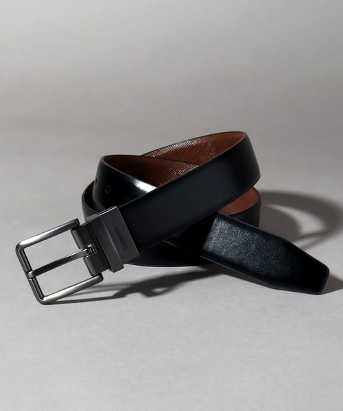Calvin Klein（カルバン・クライン）の「【Calvin Klein/カルバンクライン】リバーシブル レザーベルト（ベルト・メンズ・ブラック系1/ブラック系2・M/S）」の2枚目の写真