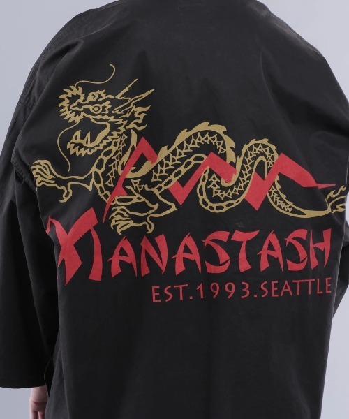 MANASTASH(マナスタッシュ)の「MANASTASH/マナスタッシュ DRAGON HANTEN SHIRT(シャツ/ブラウス・メンズ・ネイビー/ブラック・LARGE)」の16枚目の写真