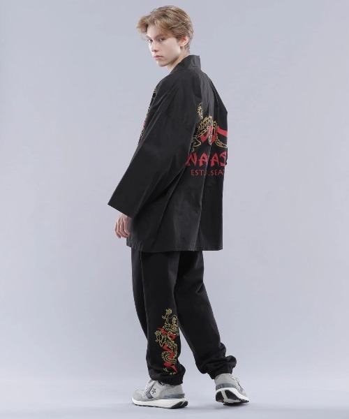 MANASTASH(マナスタッシュ)の「MANASTASH/マナスタッシュ DRAGON HANTEN SHIRT(シャツ/ブラウス・メンズ・ネイビー/ブラック・LARGE)」の3枚目の写真