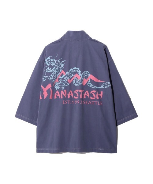 MANASTASH(マナスタッシュ)の「MANASTASH/マナスタッシュ DRAGON HANTEN SHIRT(シャツ/ブラウス・メンズ・ネイビー/ブラック・LARGE)」の4枚目の写真
