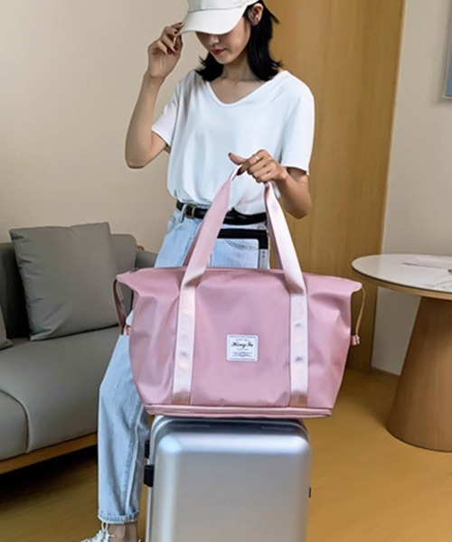 Miniministore(ミニミニストア)の「キャリーオンバッグ トラベルバッグ(トートバッグ・レディース・ブルー/ラベンダー/ピンク/ブラック/グレー・FREE)」の6枚目の写真