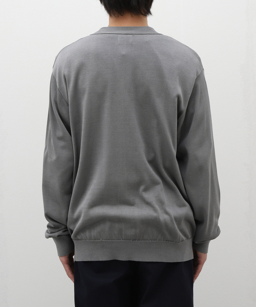 Yonetomi（ヨネトミ）の「【米富繊維 / Yonetomi】SILK KNIT C/D（カーディガン/ボレロ・メンズ・チャコールグレー/ネイビー・4/3）」の15枚目の写真