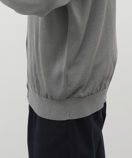 Yonetomi（ヨネトミ）の「【米富繊維 / Yonetomi】SILK KNIT C/D（カーディガン/ボレロ・メンズ・チャコールグレー/ネイビー・4/3）」の10枚目の写真