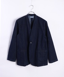 プリーツ」に該当するメンズのノーカラージャケットファッション通販