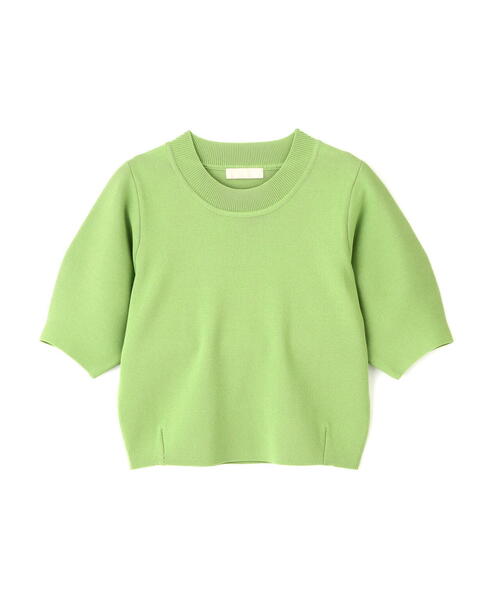 FREE'S MART（フリーズマート）の「◆［洗える］マシンウォッシャブル総針袖コクーン半袖ニット（ニット/セーター・レディース・ブラック/ライトグリーン/ホワイト/パープル・FREE）」の14枚目の写真