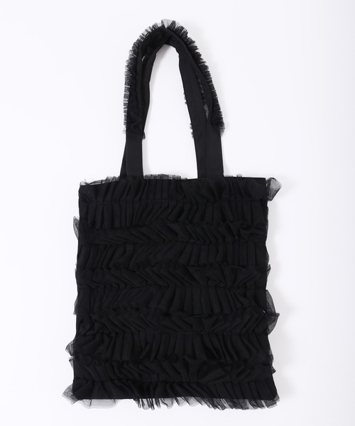 PHILLY（フィリー）の「【PHILLY】チュールフリルトートバッグ（トートバッグ・レディース・ブラック/ホワイト・FREE）」の14枚目の写真